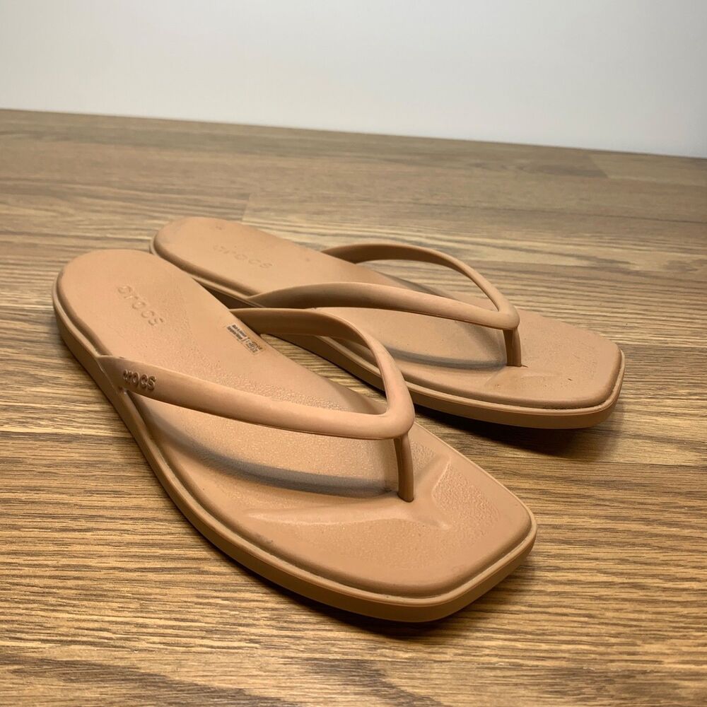 Crocs Miami 211435 Sandal‎ Women's US 10 Brown Slip-On Thong